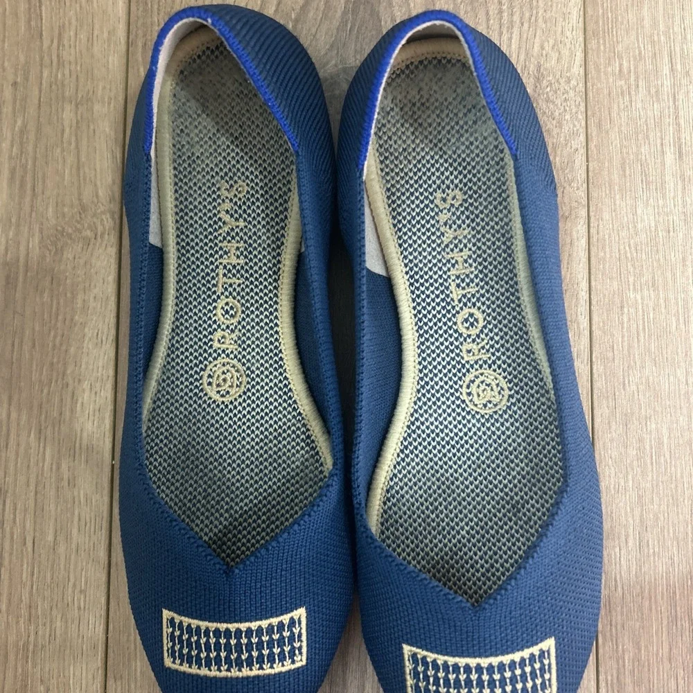 Rothy's The Flats in Blue Holiday Licorice Women's Size 7‎